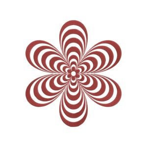 Optical Illusion Flower Machine Embroidery Design, Floral Embroidery File
