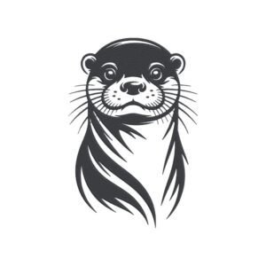 Otter Machine Embroidery Design, Wild Animal Embroidery File