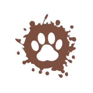 Paw Print Splash Machine Embroidery Design, Animal Embroidery File