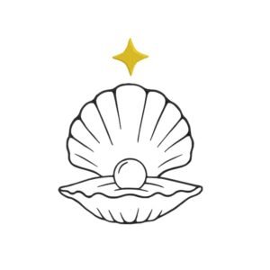 Pearl Shell Outline Machine Embroidery Design, Summer Vacation Season Embroidery File