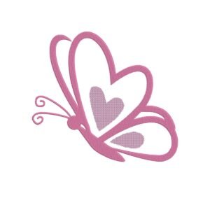 Pink Butterfly Machine Embroidery Design, Butterflies Embroidery File