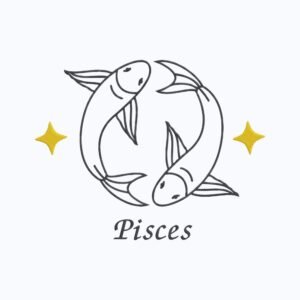 Pisces Zodiac Sign Machine Embroidery Design, Horoscope Sign Embroidery File