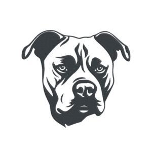 Pitbull Breed Dog Machine Embroidery Design, Puppy Embroidery File