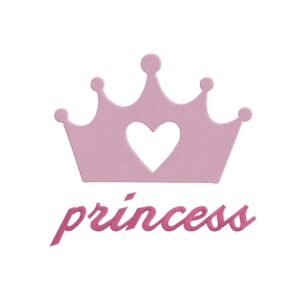 Princess Crown Machine Embroidery Design, Kids Embroidery File