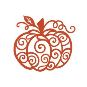 Ornamental Pumpkin Machine Embroidery Design, Autumn Fall Season Embroidery File