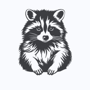 Raccoon Machine Embroidery Design, Wild Animal Embroidery File