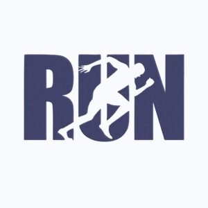 Run Title With Runner Machine Embroidery Design, Hobby and Activity for Men Embroidery File
