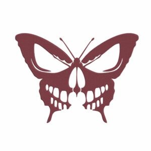 Scary Butterfly Machine Embroidery Design, Halloween Season Embroidery File