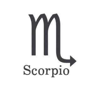Minimalistic Scorpio Zodiac Machine Embroidery Design, Horoscope Sign Embroidery File