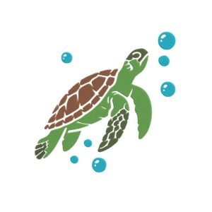 Sea Turtle Machine Embroidery Design, Animal Embroidery File