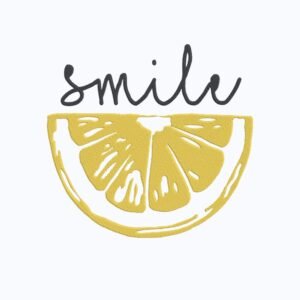 Smile Lemon Machine Embroidery Design, Beautiful And Simple Fruit Embroidery File