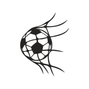 Soccer Ball In Goal Machine Embroidery Design, Hobby and Activity for Men Embroidery File