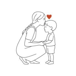 Love Of Mom And Son Machine Embroidery Design, Kids Embroidery File