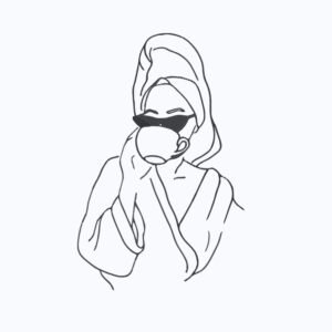 Spa Woman With A Cup Machine Embroidery Design, Bathroom Lady Embroidery File