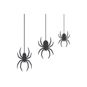 Three Spiders Machine Embroidery Design, Scary Halloween Embroidery File