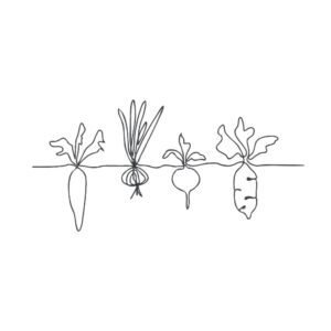 Vegetable Line Art Machine Embroidery Design, Farm Outline Embroidery File
