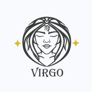 Virgo Zodiac Sign Machine Embroidery Design, Horoscope Sign Embroidery File