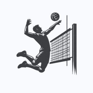 Volleyball Guy Machine Embroidery Design, Sport and Activity for Men Embroidery File