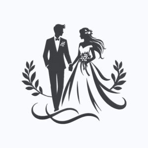 Wedding Couple Holding Hands Machine Embroidery Design, Marriage Embroidery File