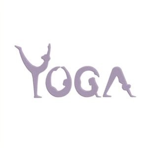 Yoga Title Machine Embroidery Design, Hobby and Activity for Women Embroidery File
