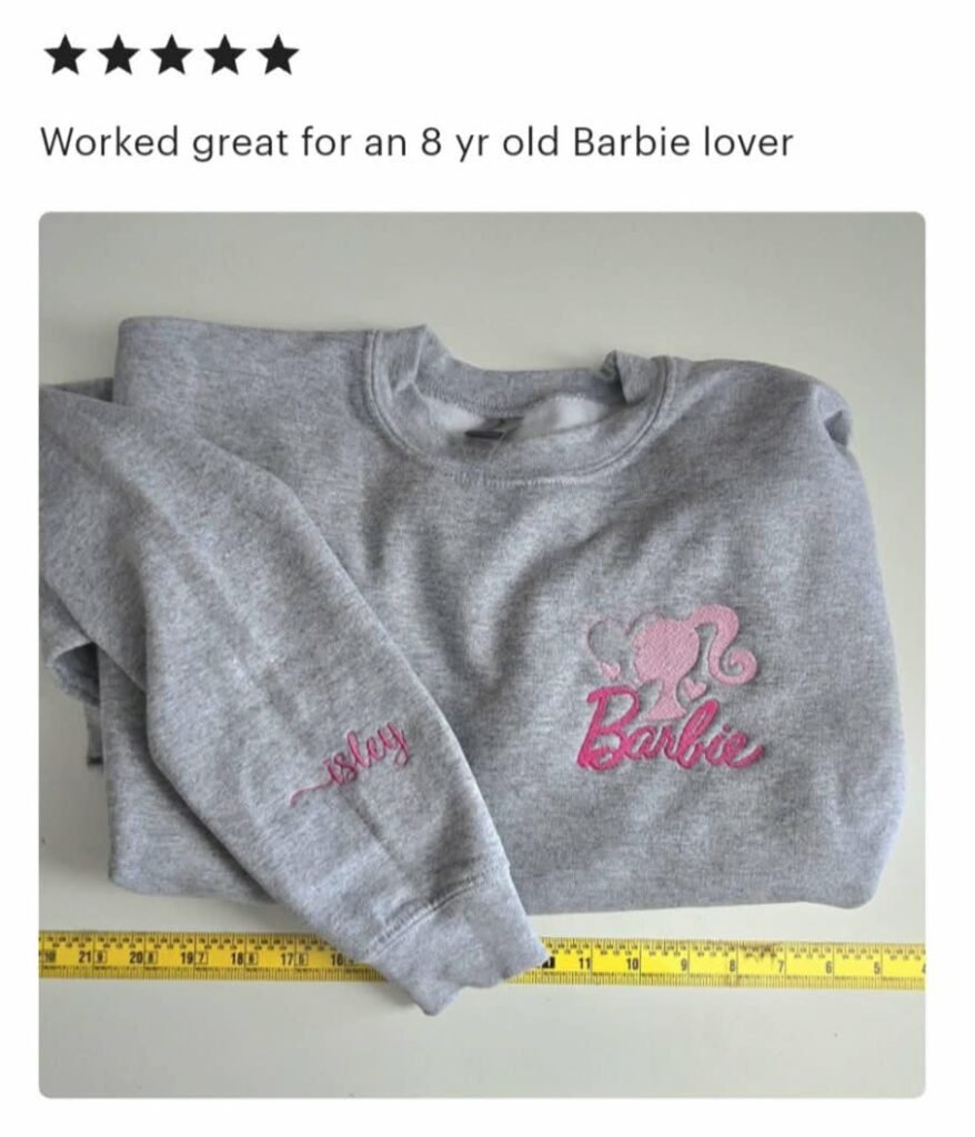 Girly machine embroidery design