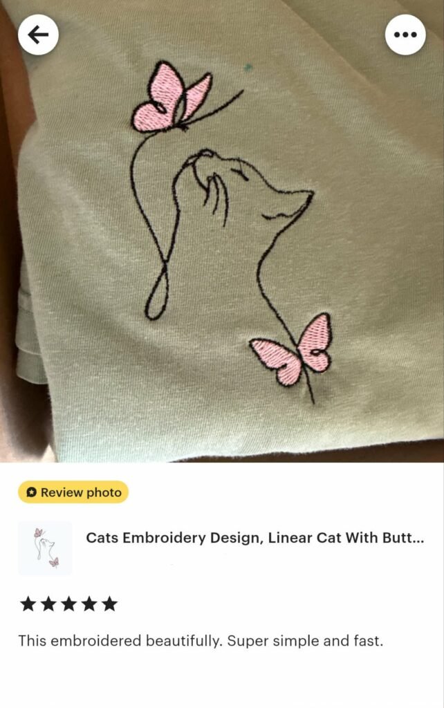 Cat machine embroidery design