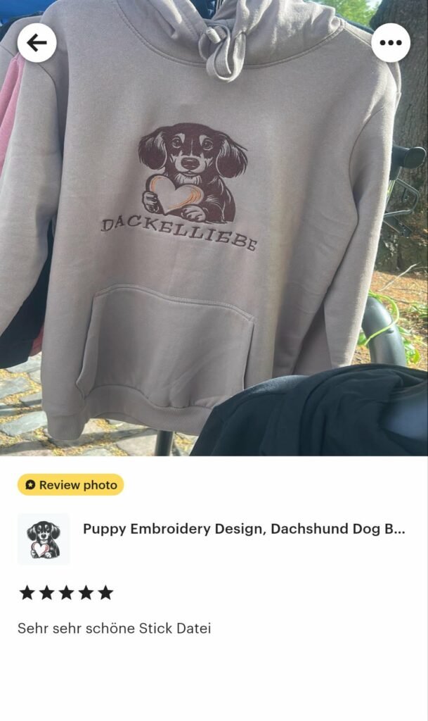 Dog machine embroidery design