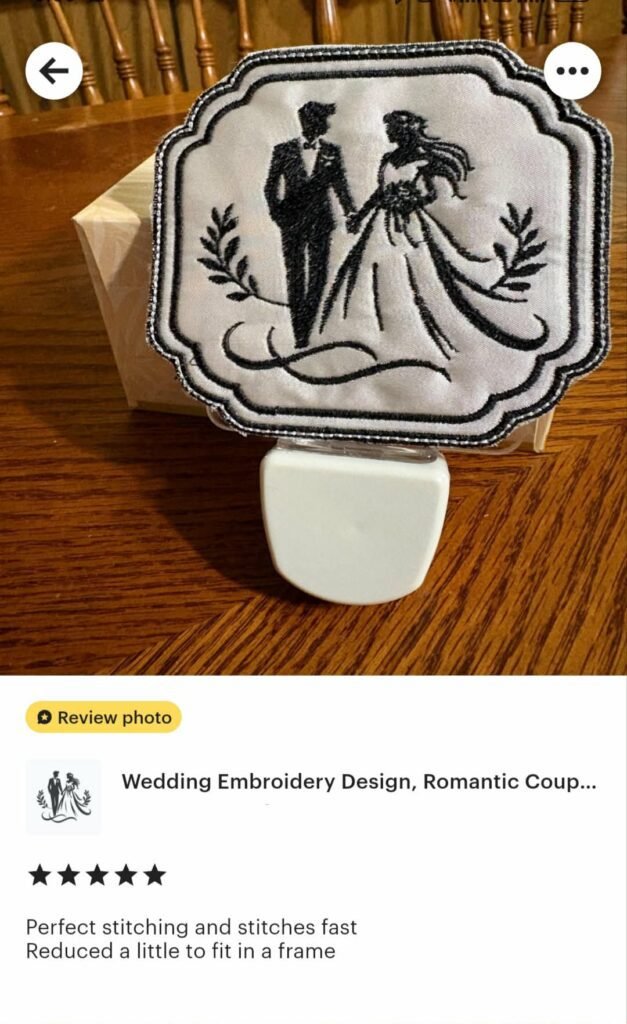 Wedding machine embroidery design