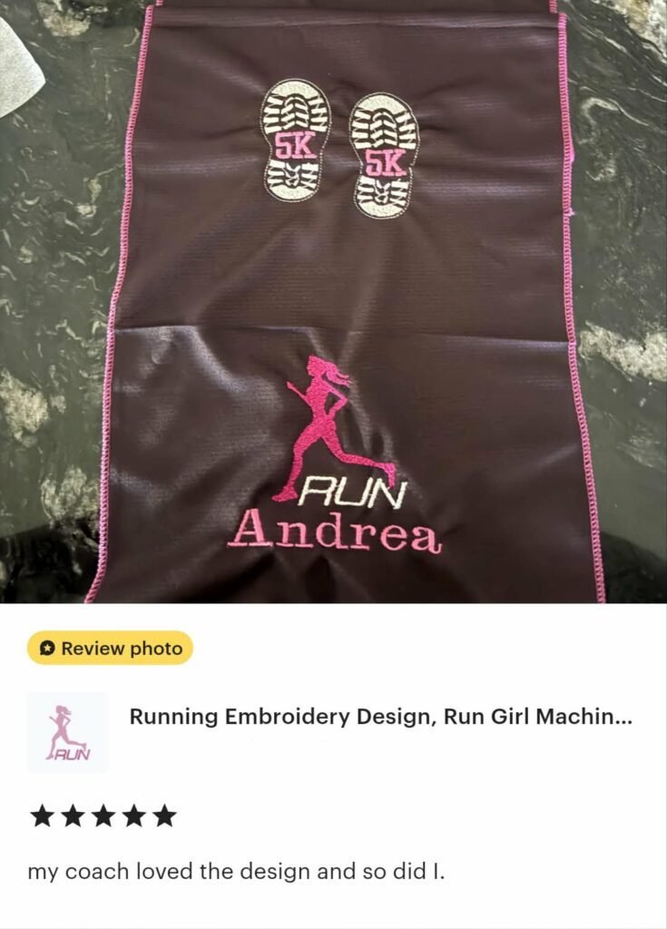 Run machine embroidery design