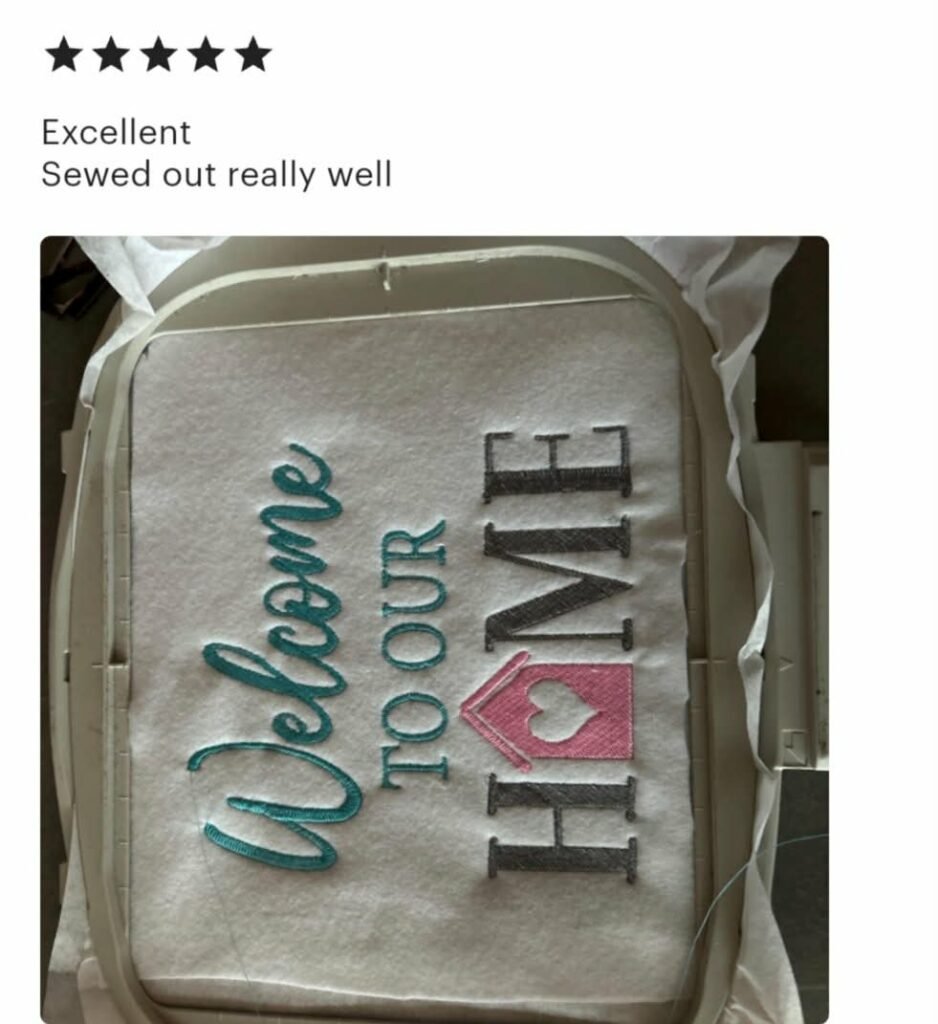 Home machine embroidery design