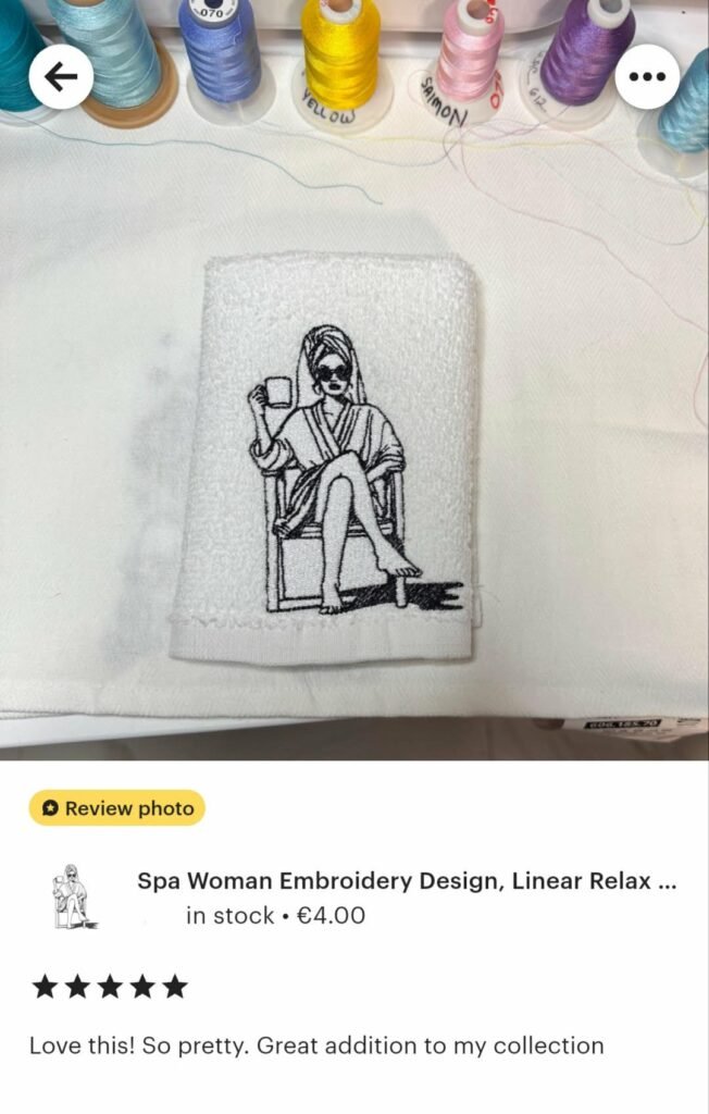 Woman machine embroidery design