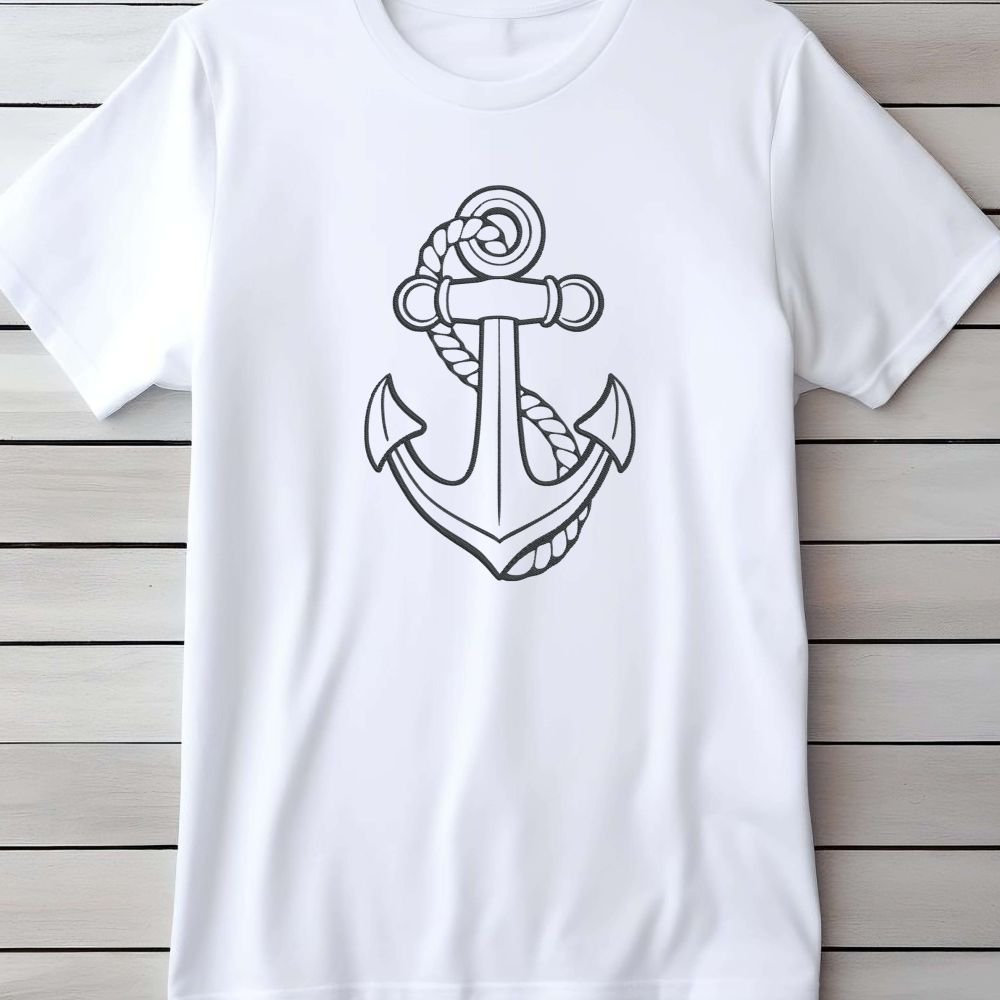Anchor Machine Embroidery Design, Summer Vacation Season Embroidery File - Image 3