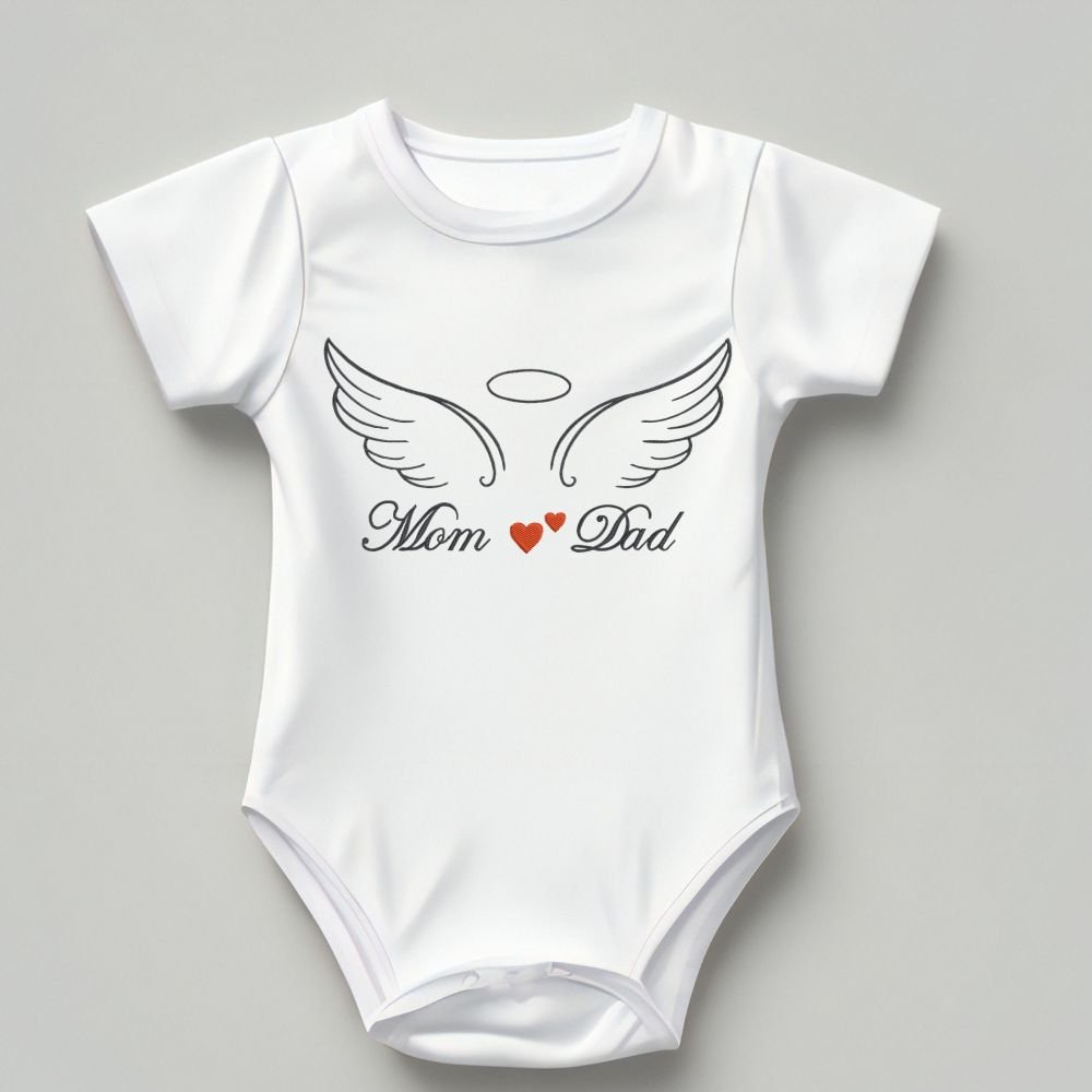Mom And Dad Angel Machine Embroidery Design, Home And Family Embroidery File - Image 3