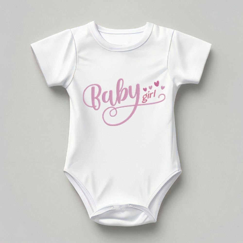 Baby Girl With Hearts Machine Embroidery Design, Kids Embroidery File - Image 2