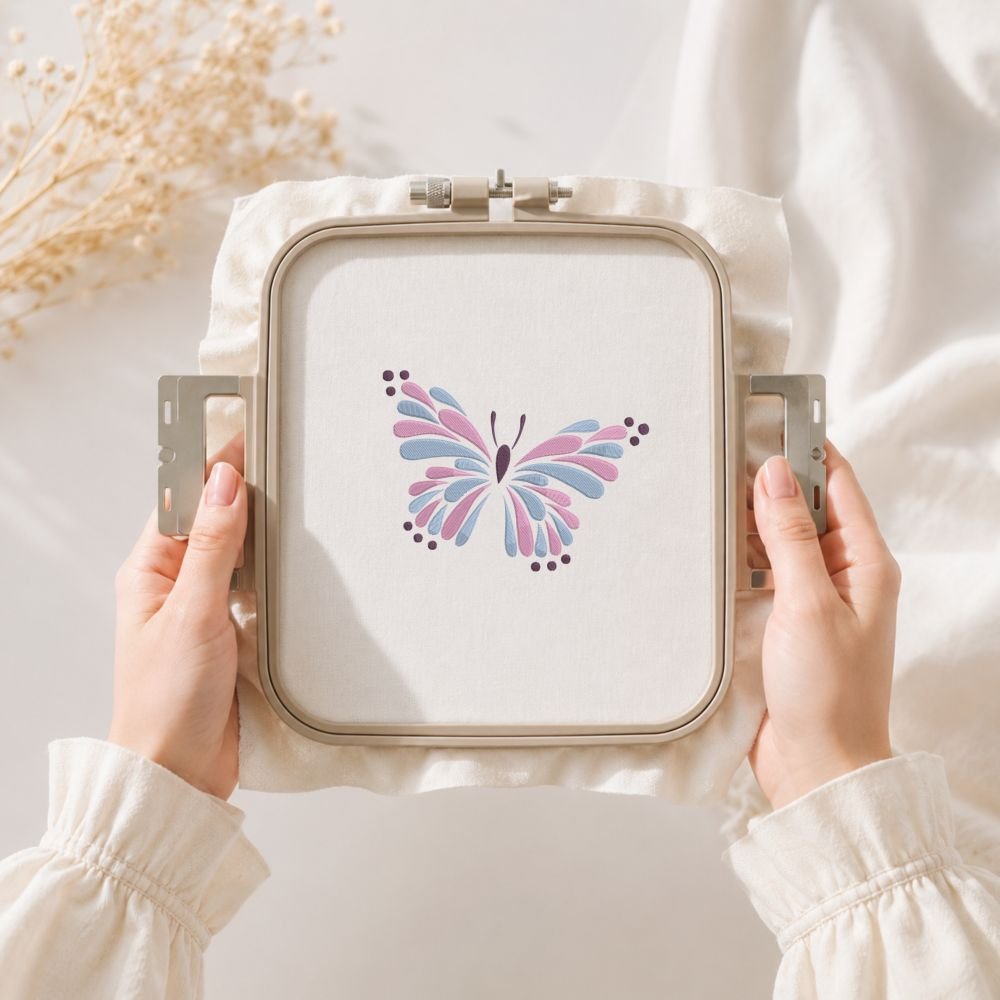 Girly Butterfly Machine Embroidery Design, Butterflies Embroidery File - Image 3