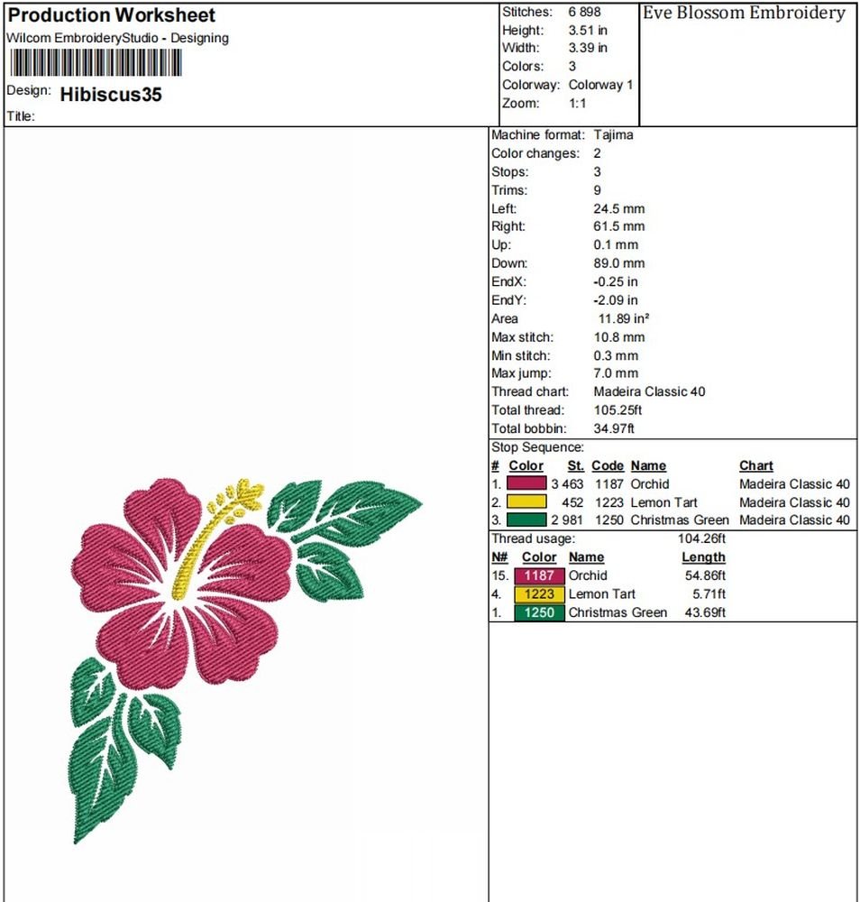 Hibiscus Flower Corner Machine Embroidery Design, Free Embroidery File - Image 2