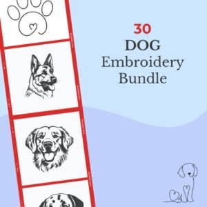 30 Dog Machine Embroidery Design Bundle